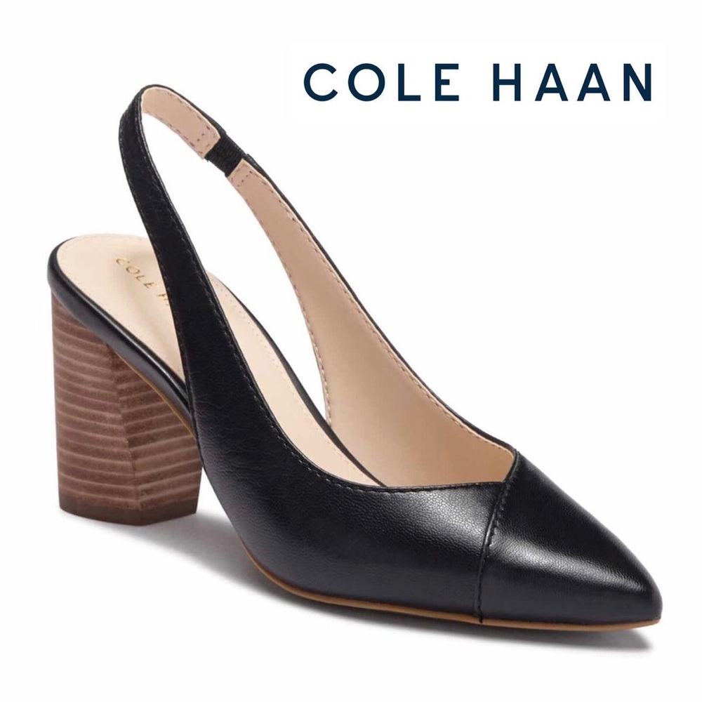 Cole Haan Cadee block heel slingbacks pump